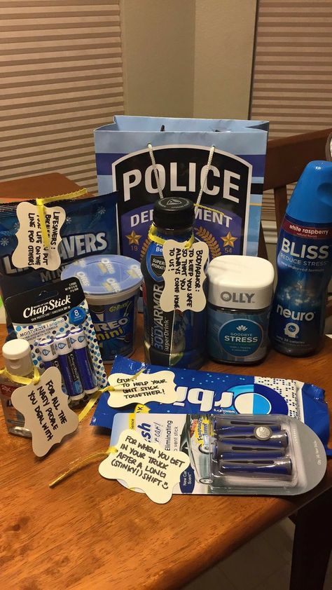 Police Appreciation Week, Police Week Ideas, Police Appreciation Gifts, Police Officer Appreciation, Gift For My Husband, Husband Ideas, Police Appreciation, Charity Work Ideas, Police Academy Graduation