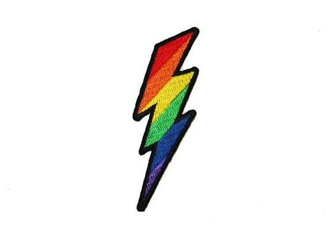 Jillian Holtzmann, Rainbow Lightning, Pride Tattoo, Wally West, Patch Embroidery, Rainbow Aesthetic, Sewing Diy, Roller Derby, Iron On Patch