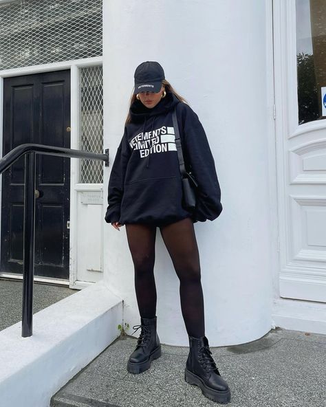 Ellie Beatrice Joslin (@missjoslin) • Instagram photos and videos Ellie Beatrice Joslin, Hoodie Outfit Casual, Grunge Chic, Blurred Lines, Hoodie Outfit, Dress Skirt, Varsity Jacket, Leather Skirt, Casual Outfits