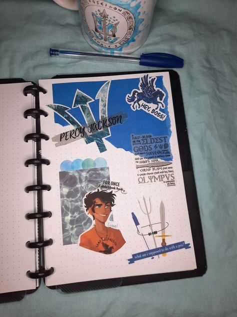 #percyjackson #pjo #percabeth #hdo #artjournal #artjournaling #art #bulletjournal #bullet #bujoideas #bulletjournaling #junkjournal Percy Jackson Journal Page, Percy Jackson Scrapbook, Percy Jackson Journal, Pjo Percabeth, Scrapbook Journaling, Bullet Art, Scrap Books, Peter Johnson, Percy Jackson Fandom