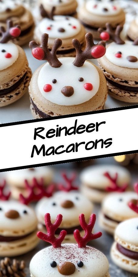 Discover the magic of the holiday season with delightful Reindeer Macarons! This charming recipe combines traditional French macarons with a playful, festive design that will captivate kids and adults alike. Perfect for holiday gatherings, these macarons are an edible craft that promises both fun and flavor. Christmas Macarons, Edible Crafts, Macaron Recipe, French Macarons, Festive Design, Holiday Gathering, Cupcake Cookies, Holiday Celebration, Holiday Spirit