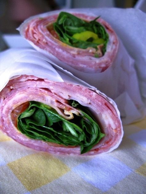 Paleo Italian Sub | 15 No-Bread Sandwiches - will require some modifications, but good core ideas in the 15. Paleo Sandwich, Low Carb Sandwiches, Sub Rolls, Bread Substitute, Italian Sub, Paleo Lunch, Paleo Diet Recipes, Low Carb Paleo, Primal Paleo