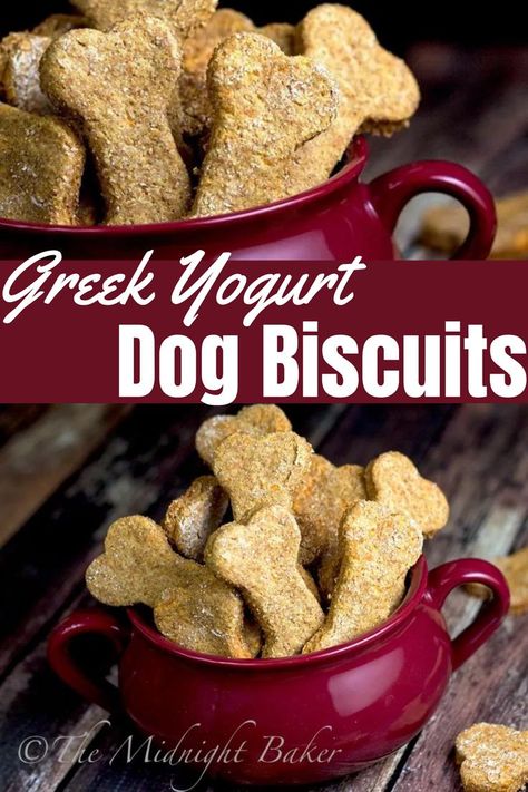 Soft Dog Cookies Recipe Easy, Crunchy Dog Biscuits Recipe, Dog Treats Made With Yogurt, Sourdough Dog Biscuits, Dog Biscuits Recipes, Greek Yogurt Dog Treats, Dog Treats Homemade Pumpkin, Healthy Dog Biscuits, Homemade Dog Biscuits