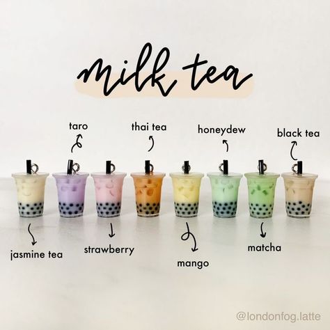 Milk Tea Keychain, Drink Keychain, Boba Flavors, Boba Tea Recipe, Bubble Tea Flavors, Bubble Tea Recipe, Boba Bubble Tea, Boba Milk Tea, Bubble Tea Boba