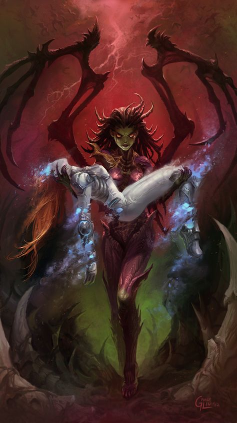 Kerrigan Starcraft, Queen Of Blades, Sarah Kerrigan, Starcraft 2, Ange Demon, Digital Art Gallery, Stars Craft, The Crow, Angels And Demons