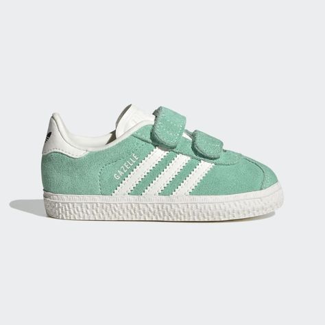 adidas GAZELLE CF I - Green | Kids' Lifestyle | adidas US Green Gazelle, Adidas Gazelle Shoes, Gazelle Adidas, Gazelle Shoes, 90s Design, Shoes Green, Kid Lifestyle, Shoes Adidas, Adidas Gazelle