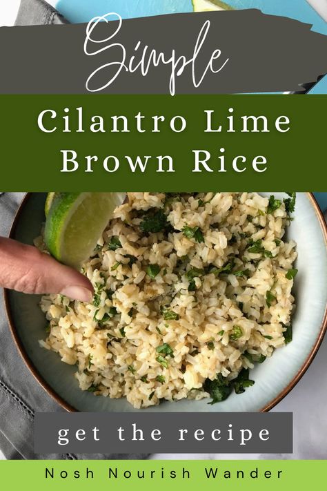 If you want to add some zing and flavor to your rice, then Cilantro Lime Brown Rice is the perfect side dish! This simple yet delicious recipe is a great way to elevate your rice and excite your meal. Click to get the recipe! Lime Brown Rice, Cilantro Lime Brown Rice, Burrito Bowl, Cilantro Lime, Perfect Side Dish, Brown Rice, Cilantro, Vegan Gluten Free, Side Dish