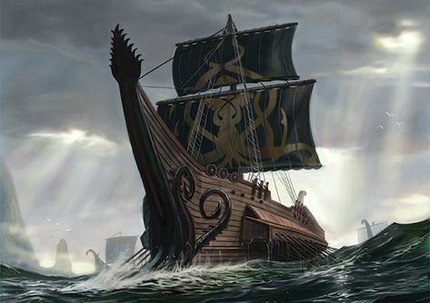 Fantasy Flight Games [News] - A Game of Thrones: The Card Game Second Edition Arte Viking, Art Viking, Navi A Vela, Digital Art Gallery, Viking Ship, Soyut Sanat Tabloları, Viking History, Viking Art, Norse Vikings