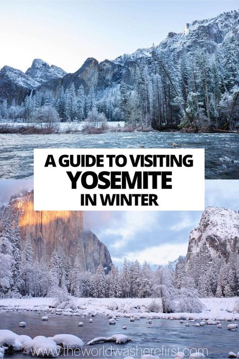 Yosemite In The Winter, Yosemite In January, Yosemite In February, Yosemite Outfit Winter, Yosemite National Park Winter, Winter Yosemite, Christmas Hike, Yosemite Winter, Yosemite Hikes