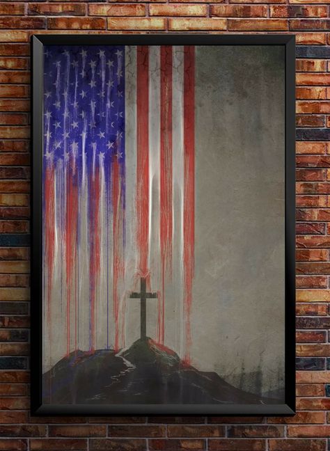 Cross Poster, Patriotic Cross, American Flag Painting, Patriotic Art, Flag Painting, Simple Canvas Paintings, Cute Canvas Paintings, Flag Art, Canvas Painting Diy