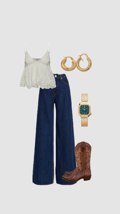 #myfirstshuffle Western Aesthetic Outfits, Casual Cowgirl Outfits, Country Fits, Fair Outfits, Church Fits, Bar Outfit, Concert Fits, Cowgirl Outfits, Outfits For Work