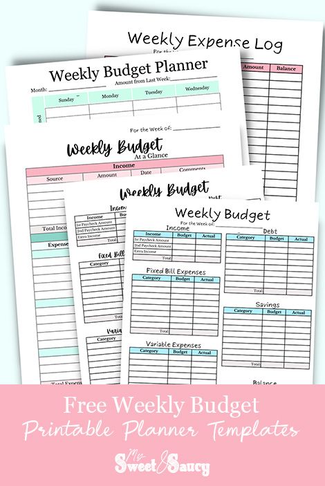 Free Weekly Budget Printable Planner Templates - My Sweet and Saucy Free Paycheck Budget Printables, Weekly Budget Template Free Printable, Weekly Budget Printable Free, Weekly Paycheck Budget Printables Free, Weekly Budget Planner Printable Free, Simple Budget Template Free Printable, Biweekly Budget Printable Free, Bi Weekly Budget Printable Free, Paycheck Budget Printables Free