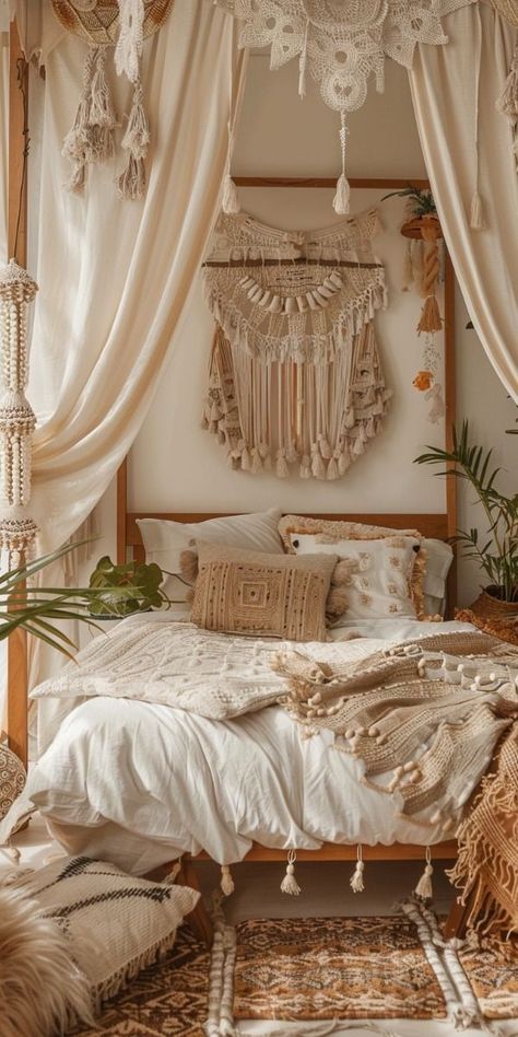 Bohemian Chic Home, Boho Chic Living Room, Bed Parts, Best Bedroom, Bohemian Bedroom, Bedroom Refresh, Dream Apartment, Boho Living, Boho Interior