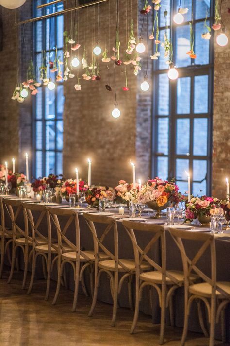 Loft Decorating Ideas, Loft Wedding Reception, Industrial Loft Wedding, Loft Decorating, Wythe Hotel Wedding, Vintage Wedding Reception, Wythe Hotel, Minimalist Wedding Decor, Loft Wedding