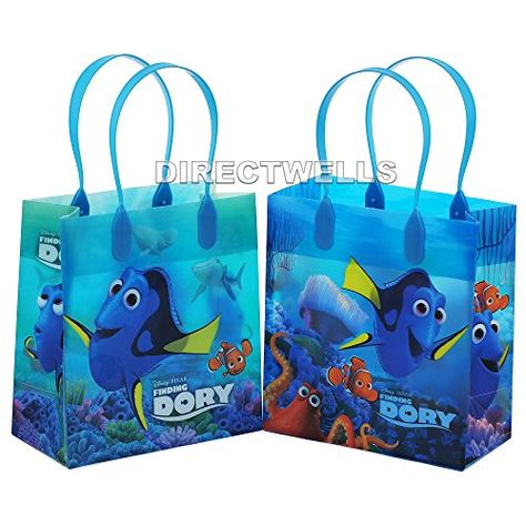 Finding Dory Crafts, Dory Tattoo, Dory Characters, Kids Party Centerpieces, Gift Bags Birthday, Finding Dory Party, Nemo Birthday Party, Dory Birthday, Dory Party