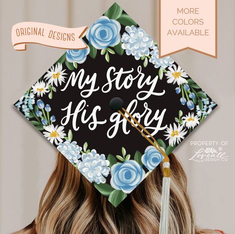 Hand-illustrated Graduation Cap Topper Flower Graduation Cap, Grad Cap Topper, Graduation Cap Decoration Diy, Senior Photoshoot Poses, Graduation Photography Poses, Graduation Cap Toppers, Graduation Cap Designs, Graduation Photography, Graduation Cap Decoration