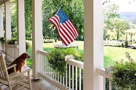 . Wrap Around Porches, Exterior Home Design, Building A Porch, Farm Garden, Exterior Home, American Architecture, Front Porches, House With Porch, Old Glory