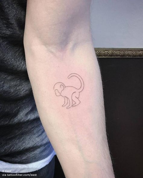 Continuous line baby monkey tattoo for Troy Baker. Monkey Tattoo, Troy Baker, Monkey Tattoos, Diy Tattoo, Baby Tattoos, Pattern Tattoo, Little Tattoos, Tattoo Pattern, Simplistic Tattoos