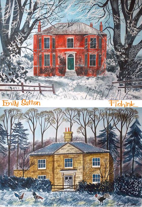 Emily Sutton Illustration, Studying Illustration, Emily Sutton, Mark Hearld, Uk Illustration, Edinburgh College, Architecture Panel, Cool Small Tattoos, House Illustration