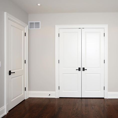 Miskas Wood Products Inc. on Instagram: “Loving these grey walls and white trim 😍 7 1/4” Ornamental Style baseboard used with a Colonial style shoemould. This baseboard is a more…” Blue Interior Doors, White Baseboards, Baseboard Styles, Painted Interior Doors, Baseboard Trim, Door Casing, Dream House Rooms, White Doors, Painting Trim