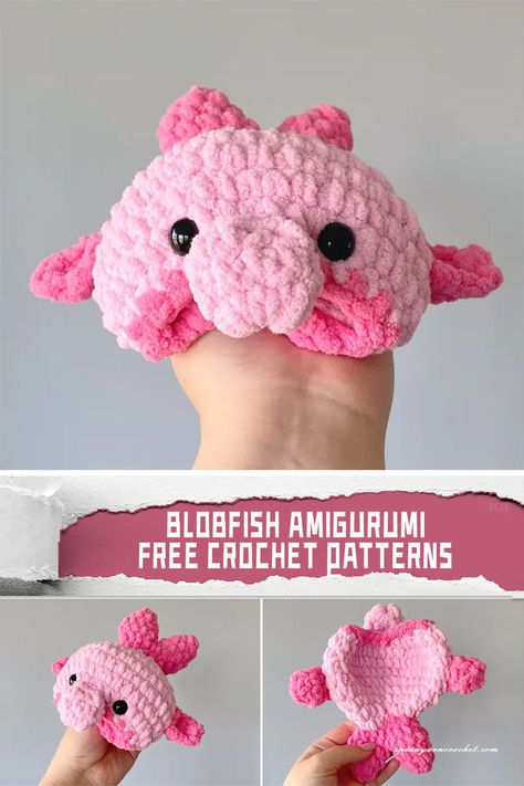 Crochet your own adorable Blobfish friend! #CrochetPatterns #Amigurumi Blobfish Crochet, Free Crochet Patterns, Amigurumi Crochet, Video Tutorial, Crochet Amigurumi, Free Crochet Pattern, Free Crochet, Crochet Projects, Crochet Pattern