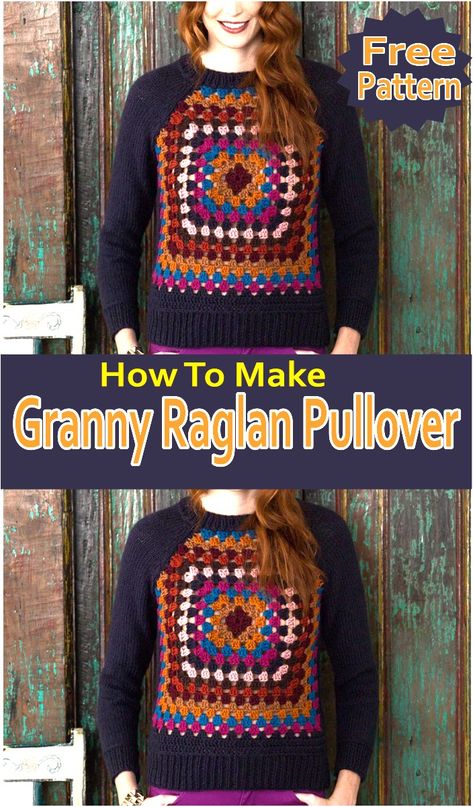 Make a charming Granny Raglan Pullover that marries knitting and crocheting in one stunning project. Suitable for various sizes, this pullover offers classic comfort with a modern twist. Crochet Raglan Sweater, Baby Dress Diy, Crochet Organizer, Crochet Diaper Cover, Crochet Animal Amigurumi, Crochet Jumper, Knitting And Crocheting, Raglan Sweater, Knitting Needles Sizes