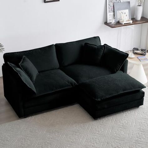 Black Couches, Couch With Ottoman, L Shaped Couch, Couch And Loveseat, Black Sofa, Couch Furniture, Room Sofa, Modular Sofa, Home Decor Furniture