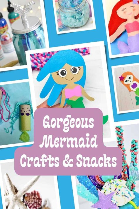 Mermaid Snacks, Mermaid Crafts For Kids, Mermaid Craft, Pirate Crafts, Magical Theme, Mermaid Crafts, Fun And Easy Crafts, Undersea World, Mermaid Diy