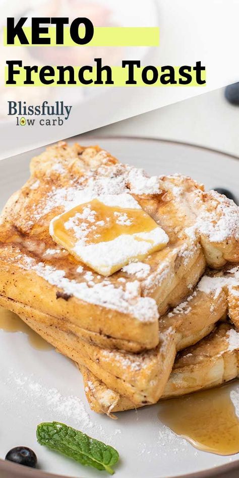 Enjoy a fun breakfast with this Keto French Toast! Made with my high-protein, Zero Carb Bread, it’s perfect topped with butter, powdered monk fruit sweetener, and berries. Zero Carb Bread, Healthy Keto Breakfast, Keto French Toast, Keto Breakfast Ideas, Keto Waffles, Monk Fruit Sweetener, Keto Muffins, Fun Breakfast, Protein Bread