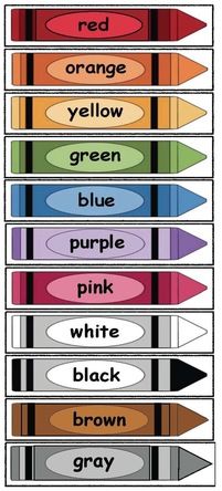 Color Activities: Awesome crayon colors poster, pocket chart cards & bookmarks. Packet explains 11 games that you can play with them! Use as an anchor chart, flashcards, or word wall display too. Colors Posters For Classroom, Preschool Anchor Charts, Wall Display Preschool, Color Anchor Chart, Colors For Kids Learning, Color Chart For Kids, Colors Chart Preschool, Colours Name For Kids, Wall Display Ideas