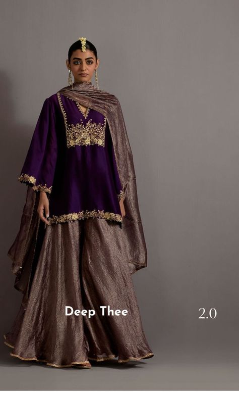 Warm Suit Design Indian, Heavy Work Suits Designs, Lakme Fashion Week 2024 Indian, Day Wedding Outfit Guest Indian, Patola Dresses, Winter Ethnic Outfits, Tissue Outfits, Tissue Suits Design, Brocade Sharara