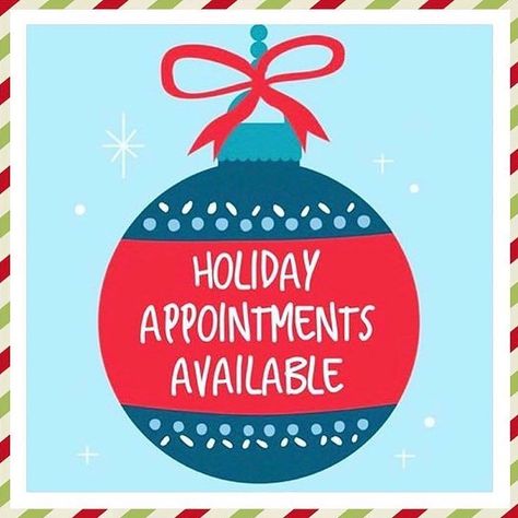 Appointments still available before ChristmasSaturday 12/22 @10am for color OR haircutand @4pm for color AND/OR haircut Dm/text me or call @chromasalon (704) 896-2889 to schedule yours #holidayappointments #christmashair #theresstilltimebeforechristmas #stefanieelisehair #lkn #lknstylist #clt #charlottehair #cornelius Holiday Appointments, Optician Marketing, Happy Holidays Sign, Chiropractic Quotes, Dental Social Media, Dental Posts, Closed Sign, Closed For Holidays, Closed Signs