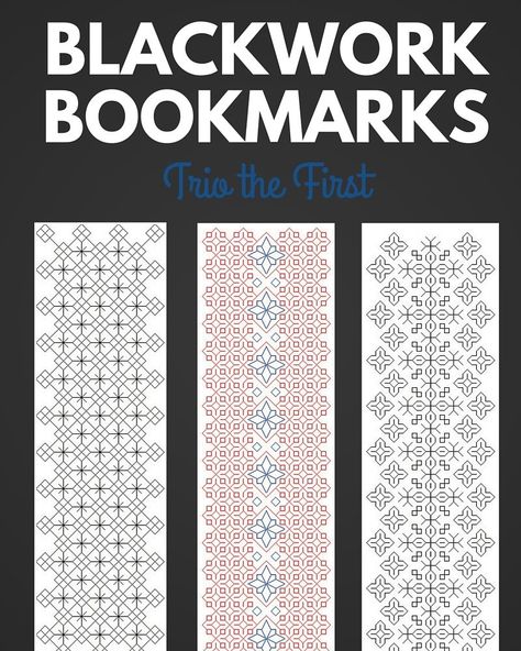 Blackwork Bookmark, Blackwork Embroidery Designs, Blackwork Embroidery Patterns, Blackwork Cross Stitch, Blackwork Patterns, English Paper Piecing Quilts, Xstitch Patterns, Blackwork Embroidery, Disney Cross Stitch