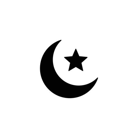 Islamic crescent star simple flat icon vector. Crescent moon icon. Islamic icon Islam Symbol Aesthetic, Islam Moon And Star, Islamic Moon And Star, Islam Logo, Islam Moon, Islamic Moon, Islamic Logo, Star Simple, Islam Symbol