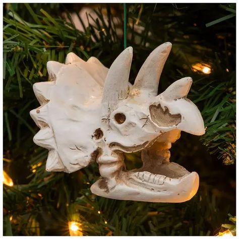 Triceratops Head Fossil Ornament | Hobby Lobby | 105949342 Triceratops Head, Triceratops Skull, Dinosaur Christmas Ornament, Dinosaur Triceratops, Doll Diy, Dinosaur Art, Prehistoric Creatures, Dinosaur Christmas, Boys Christmas