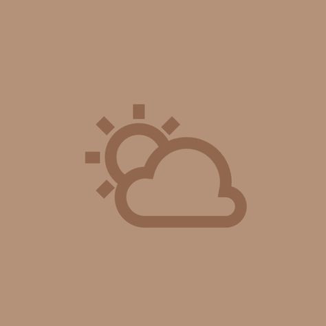 Light Brown App Icons Weather, Brown Weather Icon, Weather Icon, Weather Icons, Iphone Aesthetic, App Covers, Ios App Icon, Widget Icon, Iphone Icon