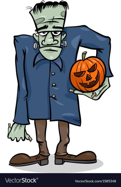 Frankenstein Cartoon, Frankenstein Illustration, Frankenstein Art, Halloween Frankenstein, Kid Friendly Halloween, Scene Drawing, Funny Caricatures, Frankenstein Halloween, Cartoon Monsters