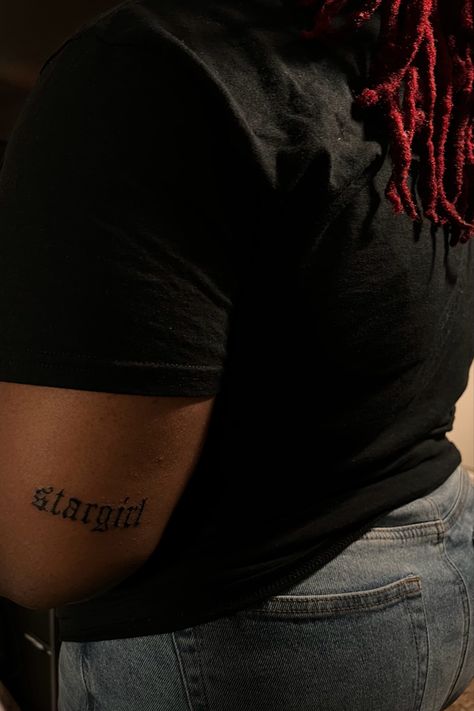 Starboy Tattoo The Weeknd, The Weeknd Tattoo Trilogy, Tattoo Behind Thigh, Stargirl Tattoo The Weeknd, Weeknd Tattoo Ideas, Stargirl Tattoo Font, Weekend Tattoo, Weeknd Tattoo Xo, Stargirl Tattoo