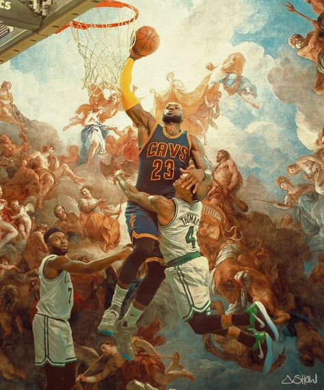 Lebron James Painting, Basketball Live Wallpaper, Lebron James Wallpapers, Sports Design Ideas, Nba Art, Chosen One, Basketball Photography, Art Matters, Nba Wallpapers