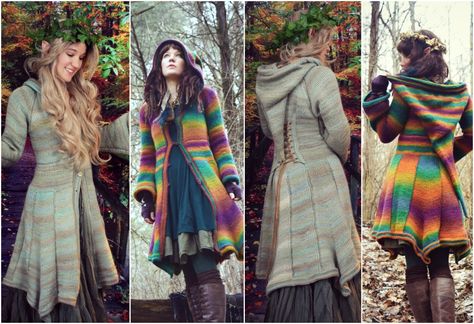 Elf Coat Pattern PDF Dnd Cosplay, Crochet Coats, Crocheted Cardigan, Dragon Hats, Nature Witch, Crochet Patterns For Women, Crochet Summer Dresses, Crochet Garments, Plus Size Patterns