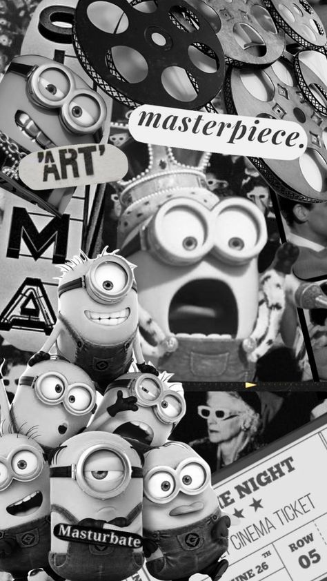 Minion Aesthetic Wallpaper, Minions Wallpaper Aesthetic, Minions Aesthetic, Slay Aesthetic, Printable Wall Collage, Minion Pictures, Lock Screen Wallpaper Iphone, Cute Minions, Cinema Ticket