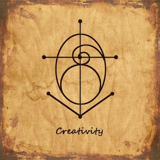 Sigil For Creativity, Creativity Sigil, Creation Symbol, Creativity Symbol, Wicca Journal, Sigil Art, Witch Symbols, Magick Symbols, Sigil Tattoo