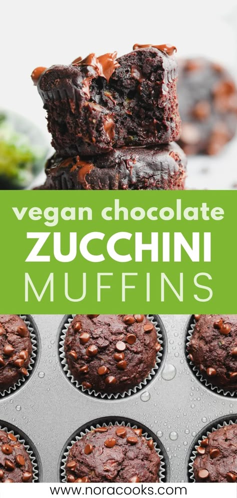 Vegan Zucchini Muffins, Vegan Chocolate Muffins, Chocolate Muffins Recipe, Double Chocolate Zucchini Muffins, Healthy Chocolate Muffins, Zucchini Chocolate Chip Muffins, Vegan Chocolate Recipes, Chocolate Zucchini Muffins, Chocolate Muffin Recipe