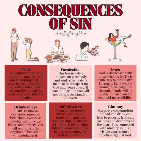 For All Is Through Him | Christian Blogger | Who is Holy Spirit? In remembrance and celebration of Pentecost Sunday yesterday, let’s be reminded of who the Holy Spirit is. He is not… | Instagram What Are The 7 Deadly Sins, Biblical Sins, Deny Yourself Take Up Your Cross, Sins In The Bible, Godly Habits, What Is Sin, Unforgivable Sin, Take Up Your Cross, Actions Have Consequences