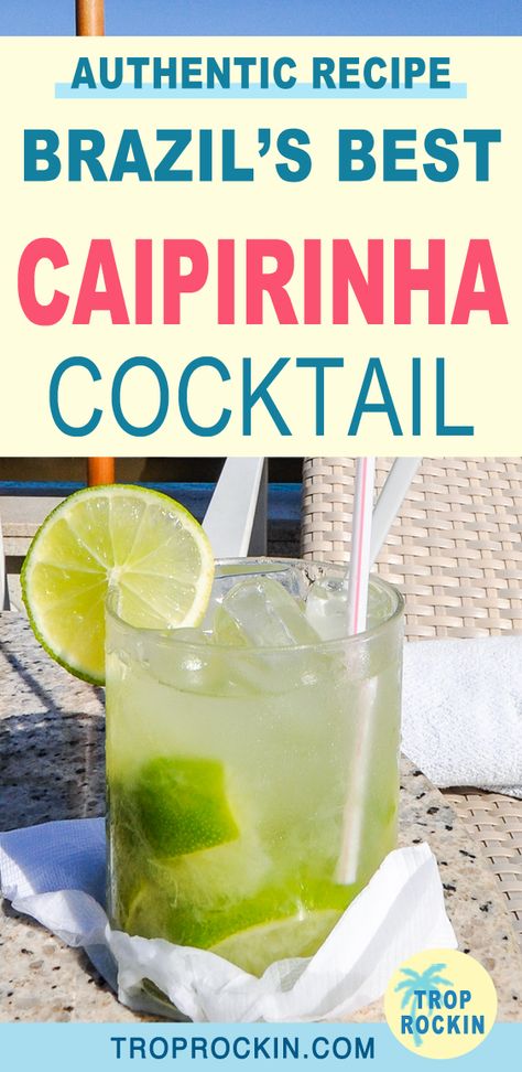 Caipirinha Drink, Caipirinha Recipe, Brazilian Drink, Brazilian Cocktail, Caipirinha Cocktail, Cocktails Summer, Strong Cocktails, Drinks Summer, Tropical Drinks