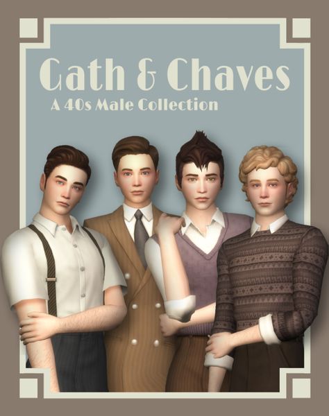 Sims 4 Cc Vintage Hair Male, Sims 4 Cc 20s Clothes, Sims 4 Cc 40s Hair, Sims 4 Cc 40s Clothes, The Sims 4 40s Cc, Sims 4 Cc Vintage Clothes Male, Sims 4 Old Fashioned Cc, Sims 4 Cc Rich Clothes Maxis Match, Sims 4 Cc Dark Academia Clothes Male