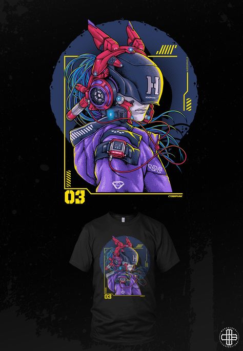 "Cyberpunk Headphones 2077" T-shirt Design | 99designs Cyberpunk Hoodie Design, Cyberpunk T Shirt Design, Cyberpunk Tshirt Design, Cyberpunk Headphones, Cyberpunk Hoodie, Cyberpunk Design, Android Codes, Outfit Hoodie, Tshirt Printing Design