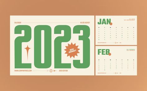 Aesthetic 2023 Calendar Template by Neermana on Envato Elements Aesthetic Calendar Ideas, Calender 2024 Aesthetic, Calendar 2024 Aesthetic, 2023 Calendar Landscape, Calendar Template Aesthetic, Kalender Aesthetic, Hikaru Fanart, Calendar Graphic Design, Abstract Calendar