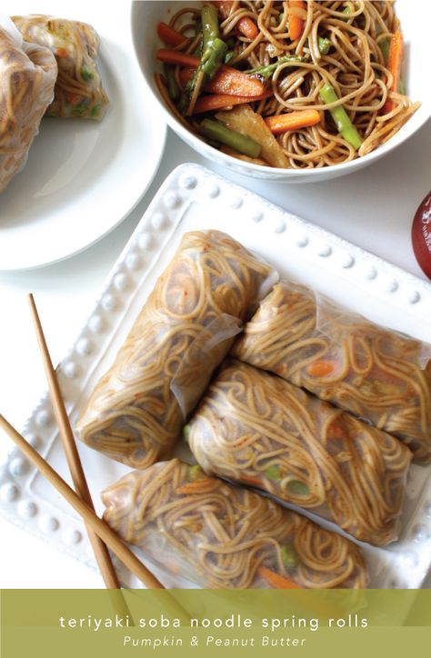 Spring Rolls 15 Ways - Design Crush Noodle Spring Rolls, Summer Rolls Recipe, Pumpkin Peanut Butter, Bowl Of Noodles, Carb Cycling Diet, Japanese Diet, Soba Noodle, Pan Seared Salmon, Summer Rolls