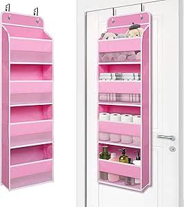 Over Door Organizer, Bathroom Nursery, Pink Dorm Rooms, Dorm Stuff, Closet Bathroom, Pink Dorm, Dorm Storage, Closet And Bathroom, Dorm Organization